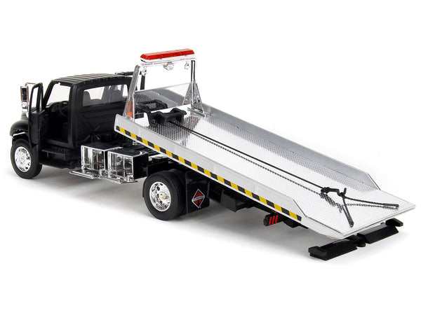 International DuraStar 4400 Flatbed Tow Truck Matt Black 1/24 Diecast Model Car by Jada