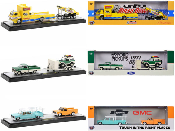 Auto Haulers Set of 3 Trucks Release 72 Limited Edition to 9000 pieces Worldwide 1/64 Diecast Models by M2 Machines