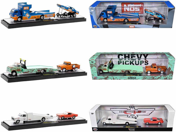 Auto Haulers Set of 3 Trucks Release 76 Limited Edition to 8000 pieces Worldwide 1/64 Diecast Models by M2 Machines