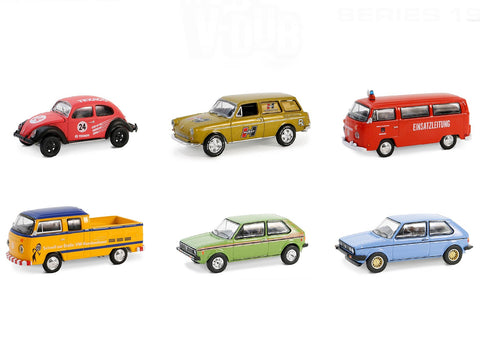 "Club Vee-Dub" Series 19 Set of 6 pieces 1/64 Diecast Model Cars by Greenlight