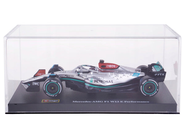 Mercedes-AMG F1 W13 E Performance #63 George Russell "F1 Formula One World Championship" (2022) with Display Case 1/43 Diecast Model Car by Bburago