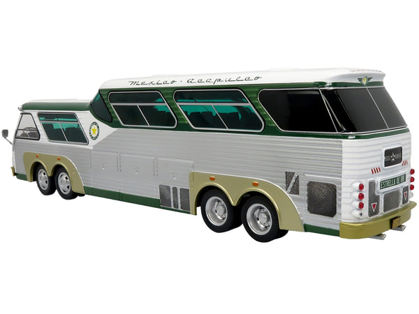 Sultana TM 44-18 SP Panoramico Coach Bus "Estrella de Oro - Acapulco" White and Green with Silver Sides "The Bus & Motorcoach Collection" 1/43 Diecast Model by Iconic Replicas