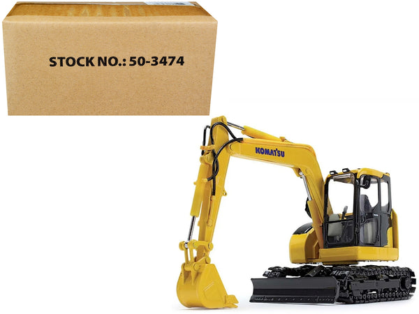 Komatsu PC78US-11 Excavator Yellow 1/50 Diecast Model by DCP/First Gear