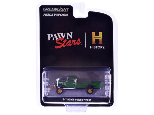 1947 Dodge Power Wagon Pickup Truck Green Metallic and Black "Pawn Stars" (2009-Current) TV Series "Hollywood Series" Release 42 1/64 Diecast Model Car by Greenlight