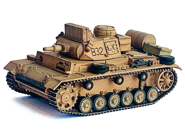 Germany Pz.Kpfw.III Ausf.N DAK Tank #832 "s.Pz.Abt.501 Tunisia" (1942/43) "NEO Dragon Armor" Series 1/72 Plastic Model by Dragon Models