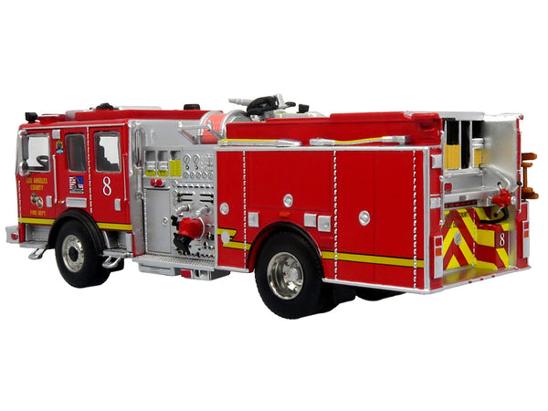 KME Predator Fire Engine #8 "Los Angeles County Fire Department" Red "5 Alarm" Series Limited Edition to 750 pieces Worldwide 1/64 Diecast Model by Iconic Replicas