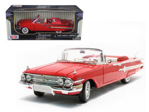 1960 Chevrolet Impala Convertible Red 1/18 Diecast Model Car by Motormax