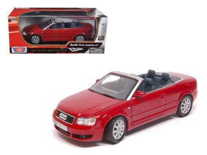 Audi A4 Red Convertible 1/18 Diecast Model Car by Motormax