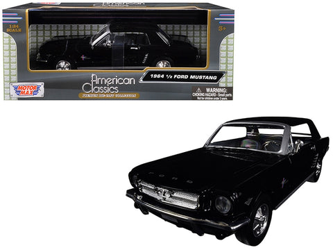 1964 1/2 Ford Mustang Black 1/24 Diecast Model Car by Motormax