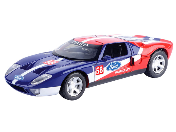 Ford GT Concept #58 Blue and Red with White Stripes "GT Racing" Series 1/24 Diecast Model Car by Motormax