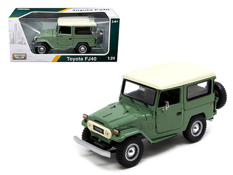 Toyota FJ40 Medium Green 1/24 Diecast Model Car by Motormax