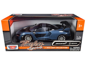 McLaren Senna Gray Metallic and Black "Timeless Legends" 1/24 Diecast Model Car by Motormax