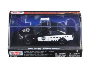 2011 Dodge Charger Pursuit Police Car In Display Showcase 1/43 Diecast Model Car by Motormax