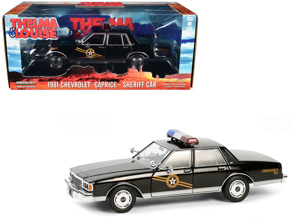 1981 Chevrolet Caprice "Navajo County, AZ Sheriff" Black "Thelma & Louise" (1991) Movie "Hollywood" Series 20 1/24 Diecast Model Car by Greenlight