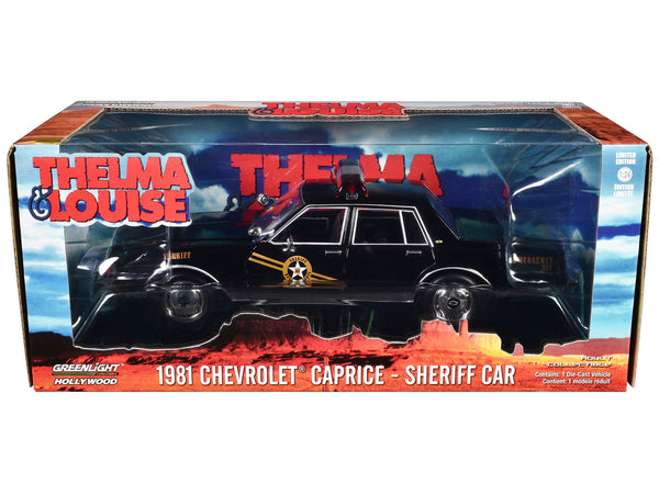 1981 Chevrolet Caprice "Navajo County, AZ Sheriff" Black "Thelma & Louise" (1991) Movie "Hollywood" Series 20 1/24 Diecast Model Car by Greenlight