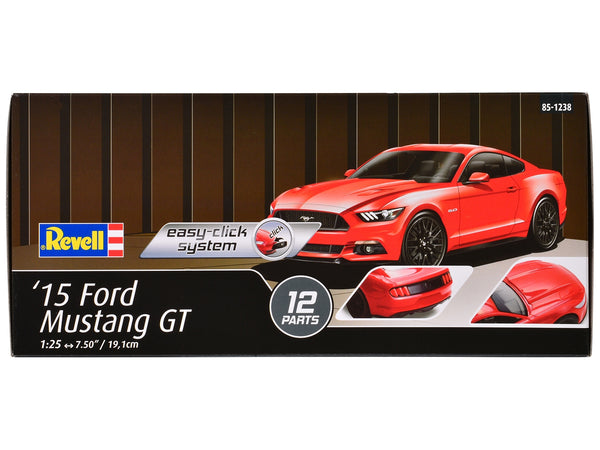 Level 2 Easy-Click Model Kit 2015 Ford Mustang GT 1/25 Scale Model by Revell