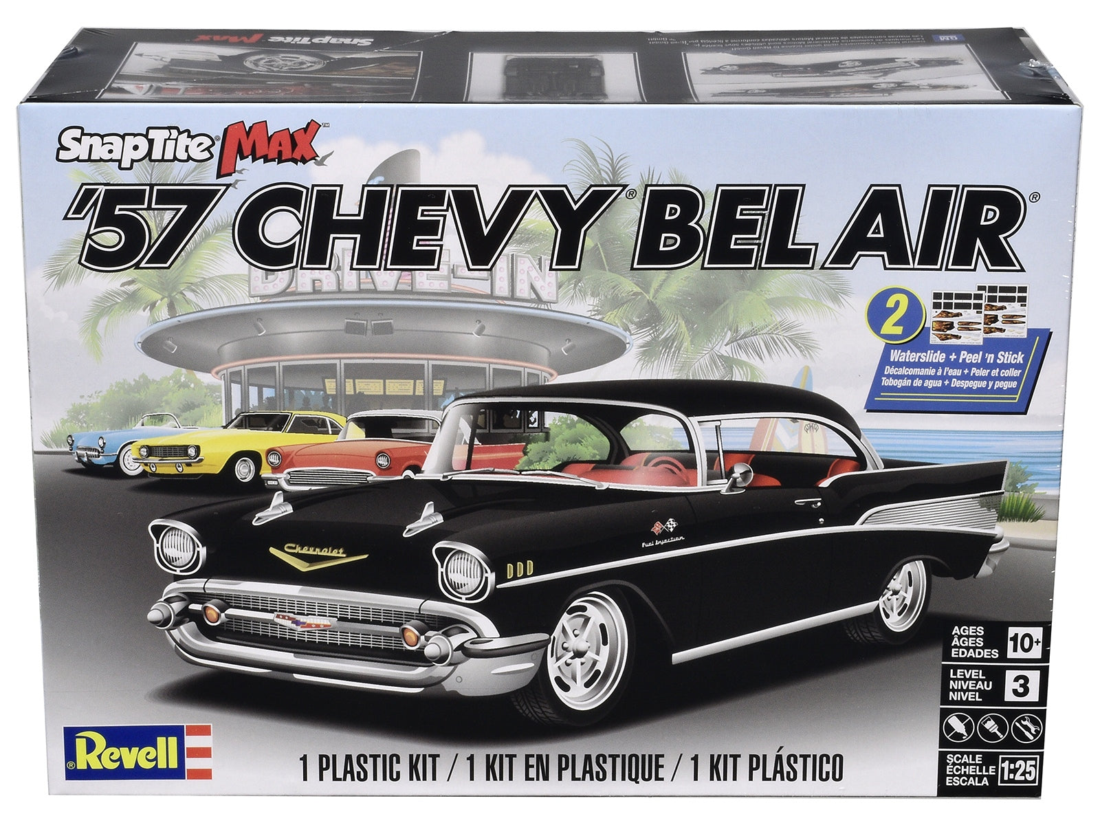 Level 3 Snap Tite Max Model Kit 1957 Chevrolet Bel Air 1/25 Scale Model by Revell