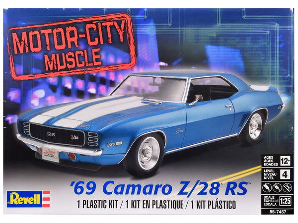 Level 4 Model Kit 1969 Chevrolet Camaro Z/28 RS "Motor-City Muscle" 1/25 Scale Model by Revell