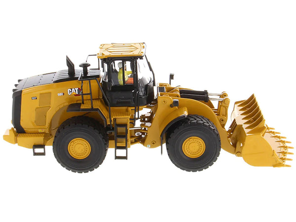 CAT Caterpillar 980 Wheel Loader Yellow with Operator "High Line Series" 1/50 Diecast Model by Diecast Masters