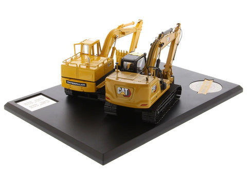 CAT Caterpillar 225 Hydraulic Escavator and CAT Caterpillar 323 Next Generation Hydraulic Escavator Set of 2 pieces "Evolution Series" 1/50 Diecast Models by Diecast Masters