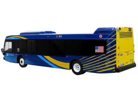 Nova Bus LFSd Transit Bus MTA New York City (MTA NY) "Q3 JFK Airport" Limited Edition to 504 pieces Worldwide 1/87 (HO) Diecast Model by Iconic Replicas