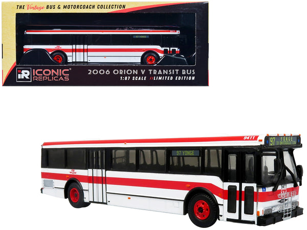 2006 Orion V Transit Bus TTC Toronto "97 Yonge to Davisville STN" Limited Edition "The Vintage Bus and Motorcoach Collection" 1/87 (HO) Diecast Model by Iconic Replicas