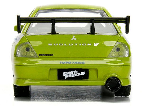 Brian's Mitsubishi Lancer Evolution VII Green "Fast & Furious" Movie 1/32 Diecast Model Car by Jada