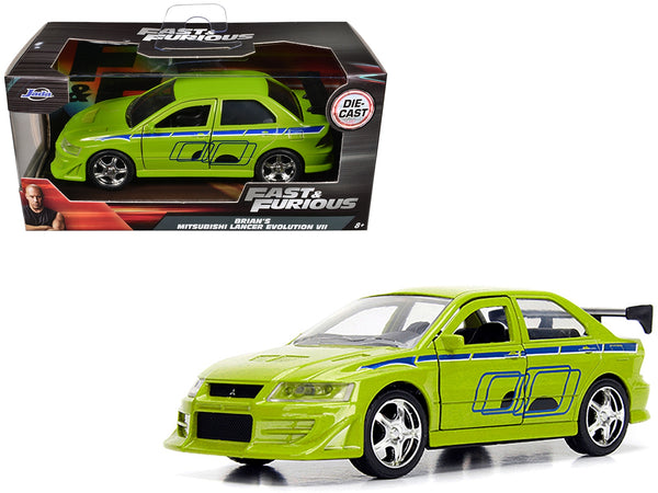 Brian's Mitsubishi Lancer Evolution VII Green "Fast & Furious" Movie 1/32 Diecast Model Car by Jada