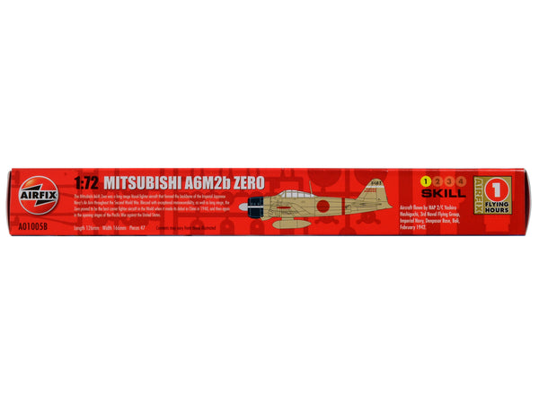 Level 1 Model Kit Mitsubishi A6M2b Zero Fighter Aircraft 1/72 Plastic Model Kit by Airfix