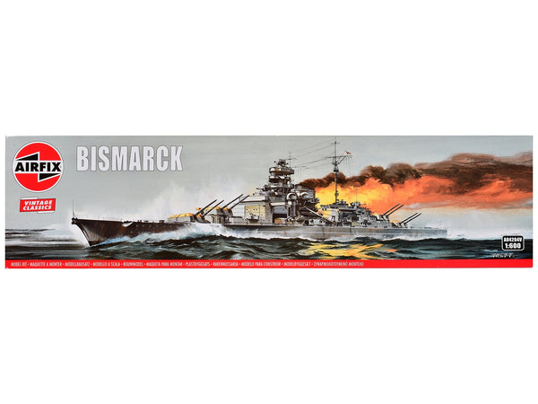 Level 3 Model Kit German Battleship Bismarck 1/600 Plastic Model Kit by Airfix