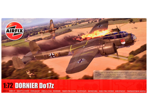 Level 3 Model Kit Dornier Do 17z Bomber Aircraft with 2 Scheme Options 1/72 Plastic Model Kit by Airfix