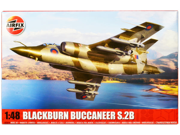 Level 4 Model Kit Blackburn Buccaneer S.2B Aircraft with 3 Scheme Options 1/48 Plastic Model Kit by Airfix
