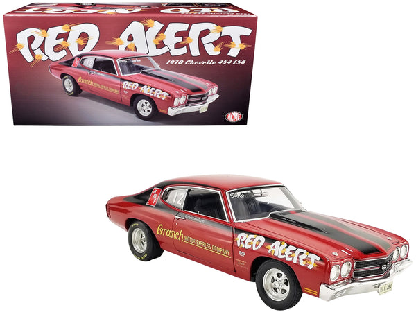 1970 Chevrolet Chevelle 454 LS6 "Red Alert" Red with Black Stripes Limited Edition to 374 pieces Worldwide 1/18 Diecast Model Car by ACME