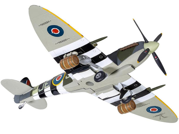 Supermarine Spitfire Mk.IX Fighter Aircraft with Commander J.E. "Johnnie" Johnson Figure 144 Wing RCAF "Spitfire Beer Truck" "D-Day Operation Overlord" Normandy (June 1944) "The Aviation Archive" Series 1/72 Diecast Model by Corgi