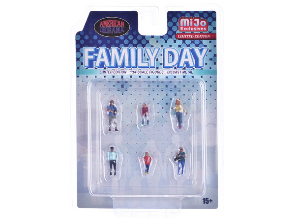 "Family Day" 6 piece Diecast Figure Set Limited Edition for 1/64 Scale Models by American Diorama