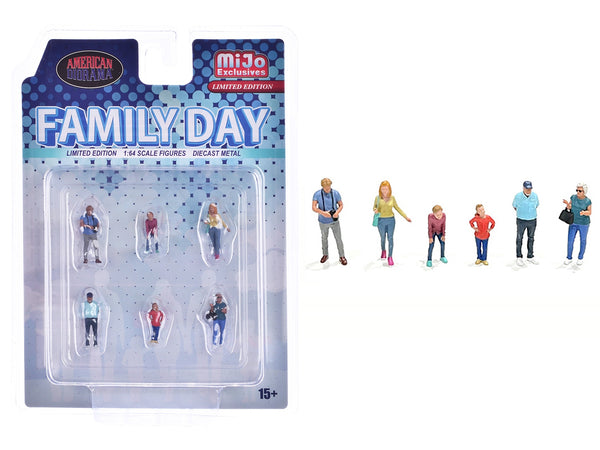 "Family Day" 6 piece Diecast Figure Set Limited Edition for 1/64 Scale Models by American Diorama