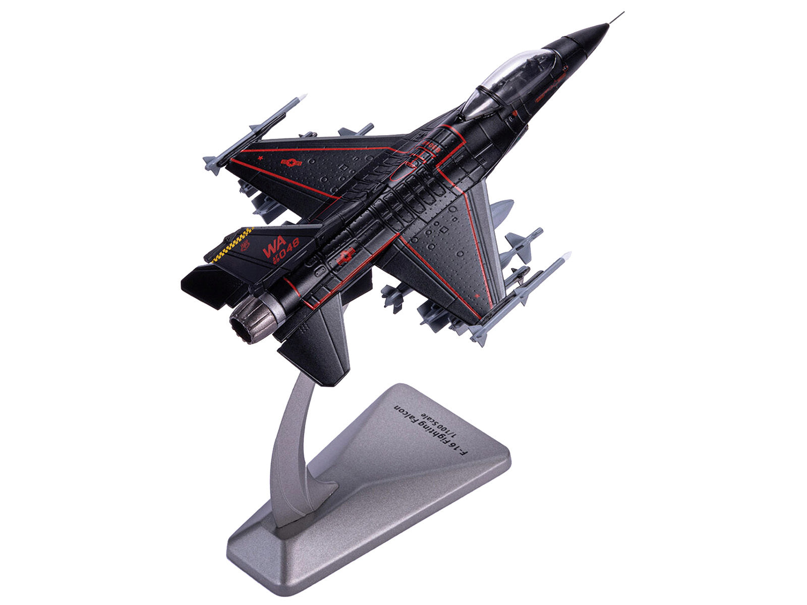 Lockheed F-16 Fighting Falcon Fighter Aircraft "Wraith 64th Aggressor Squadron Nellis AFB" (2020) United States Air Force "Collector Series" 1/100 Diecast Model by Air Force 1