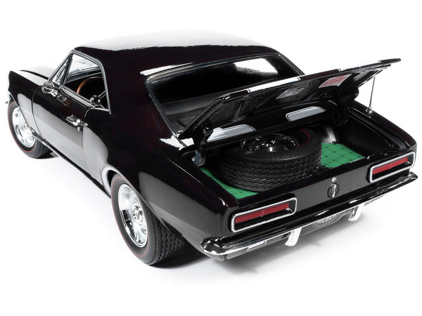 1967 Chevrolet Camaro Z/28 Royal Plum with White Stripes "Muscle Car & Corvette Nationals" (MCACN) 1/18 Diecast Model Car by Auto World