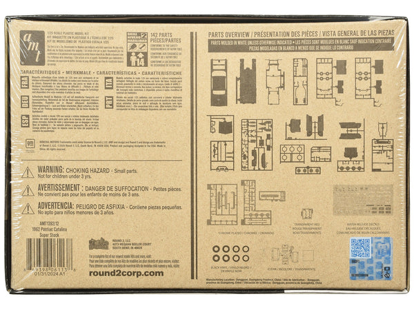 Skill 2 Model Kit 1962 Pontiac Catalina Super Stock 3-in-1 Kit 1/25 Scale Model by AMT