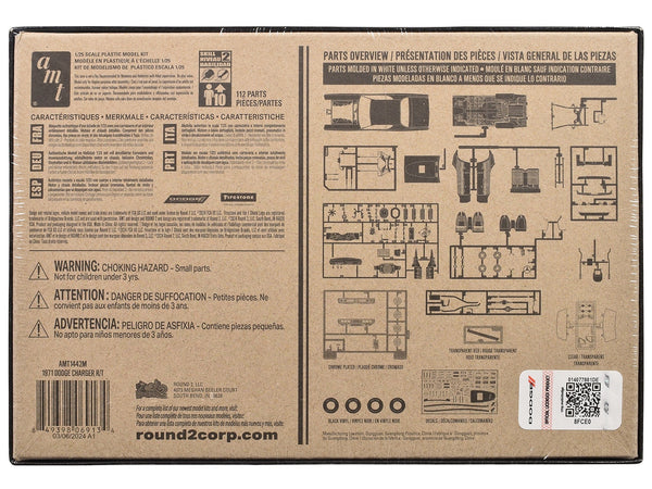 Skill 2 Model Kit 1971 Dodge Charger R/T 1/25 Scale Model by AMT