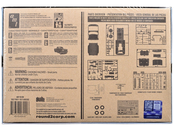 Skill 2 Model Kit 1992 Ford F-150 Flare Side Pickup Truck 1/25 Scale Model by AMT