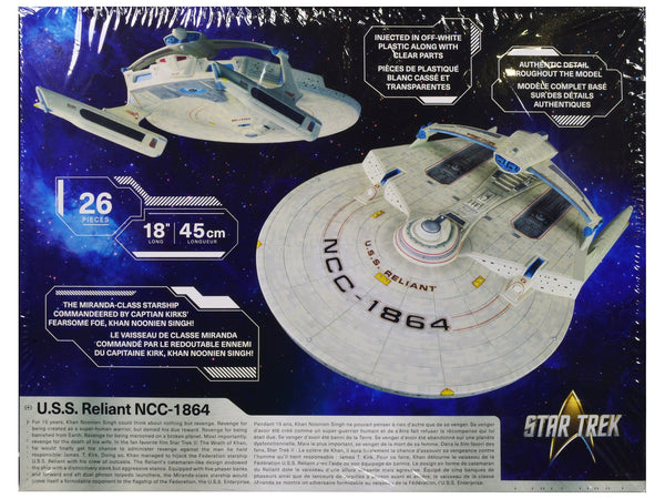 Skill 2 Model Kit U.S.S. Reliant NCC-1864 Space Craft "Star Trek II: The Wrath of Khan" (1982) Movie 1/537 Scale Model by AMT