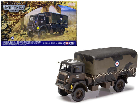 Bedford QLD 4X4 General Service Cargo Truck "2nd Tactical Air Force 84 Group Normandy" (1944) British Royal Air Force "Military Legends" Series 1/50 Diecast Model by Corgi