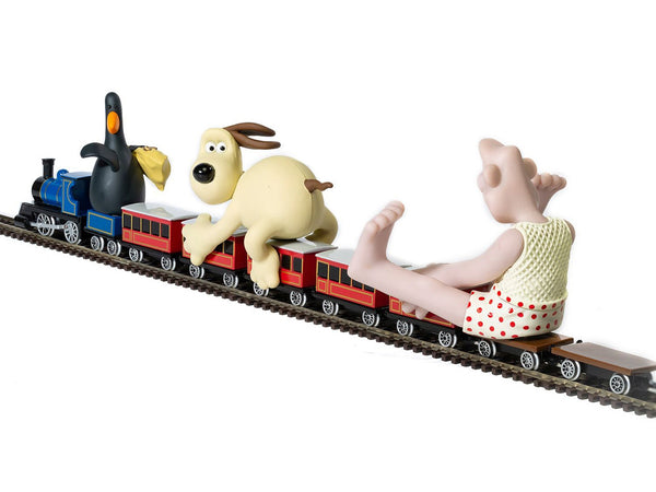 Locomotive and Feathers McGraw Figure 5 piece Set "The Wrong Trousers" (1993) Movie "Wallace & Gromit" Diecast Model Car by Corgi