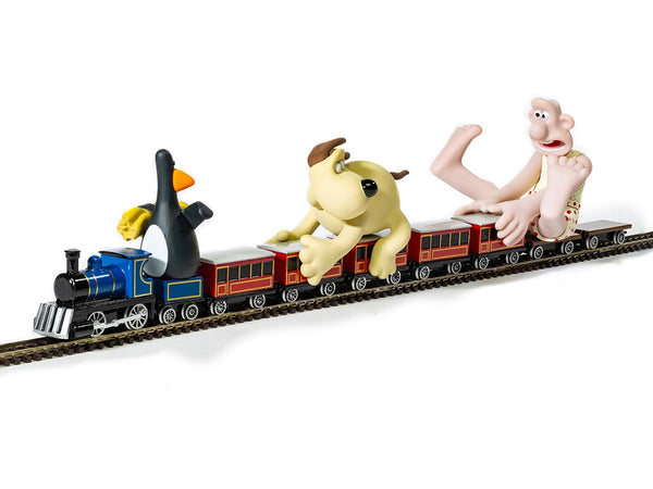 Locomotive and Feathers McGraw Figure 5 piece Set "The Wrong Trousers" (1993) Movie "Wallace & Gromit" Diecast Model Car by Corgi