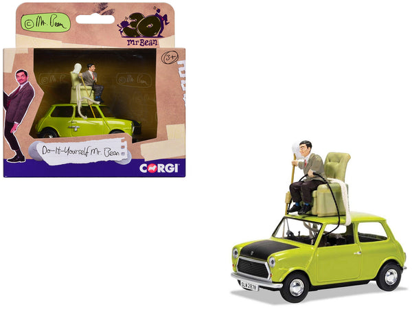 Mini Cooper RHD (Right Hand Drive) Yellow "Do-It-Yourself Mr. Bean" Modified Car "Mr. Bean" (1990-1995) TV Series Diecast Model Car by Corgi