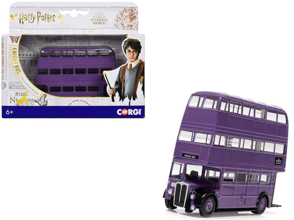"Knight Bus" Triple Decker Bus Purple "Harry Potter" Movie Series Diecast Model by Corgi