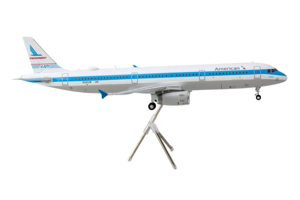 Airbus A321 Commercial Aircraft "American Airlines - Piedmont" (N581UW) White with Blue Stripes "Gemini 200" Series 1/200 Diecast Model Airplane by GeminiJets