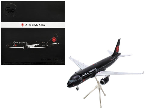 Airbus A320 Commercial Aircraft "Air Canada" (C-FNVV) Black "Gemini 200" Series 1/200 Diecast Model Airplane by GeminiJets