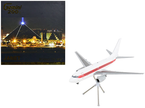 Boeing 737-600 Commercial Aircraft "EG&G (Janet Airlines)" (N273RH) White with Red Stripes "Gemini 200" Series 1/200 Diecast Model Airplane by GeminiJets
